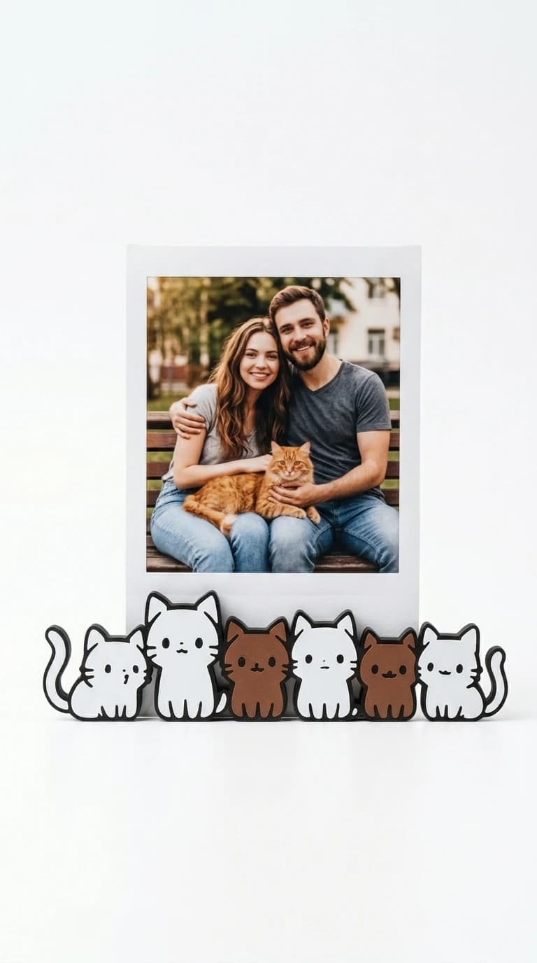 Small Magnetic Cat Photo Holders & Magnets